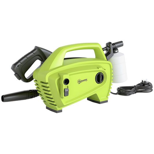 1600W Power Washer 130 Bar Pressure Washer 6M Hose, Nozzle, Green