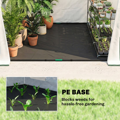 Large Plant House with Roll-up Door White