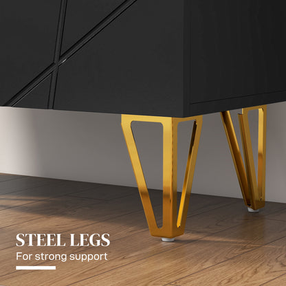 Shoe Storage Cabinet with Soft-Close Hinges and Adjust Shelves, Black