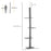 260cm Cat tree Floor To Ceiling with 3 Perches, Activity Scratching Tree Center for Kittens Cat Tower Furniture, Grey