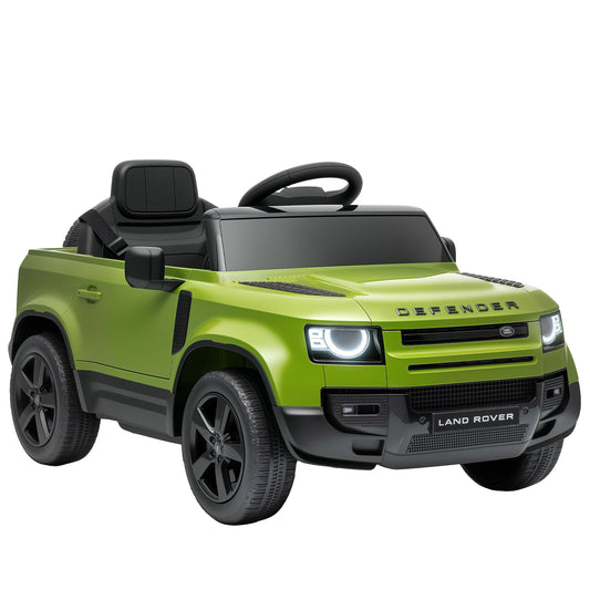 Land Rover Defender Licensed 12V Kids Ride on Car w/ Remote, Green