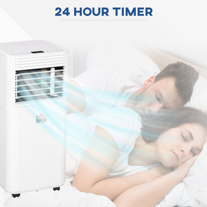 9000 BTU 4-In-1 Compact Portable Mobile Air Conditioner Unit Cooling Dehumidifying Ventilating w/ Fan Remote LED 24 Hr Timer Auto Shut-Down