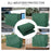 Oxford Patio 3-seater Swing Chair Cover Outdoor Garden Furniture Rain Protection Protector Waterproof Anti-UV Green 240L x 133W x 185H cm