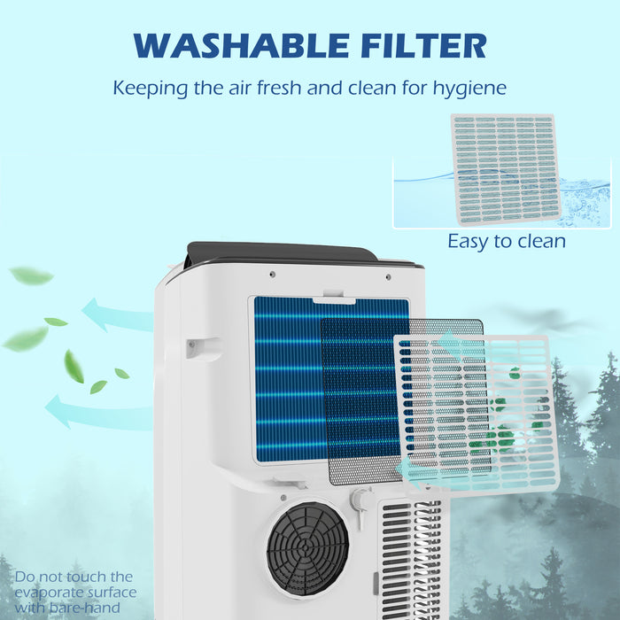 14,000 BTU Mobile Air Conditioner for Room up to 35m¬≤, Smart Home WiFi Compatible, with Dehumidifier, Fan, 24H Timer