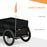 Steel Trailer for Bike, Bicycle Cargo Trailer with 65L Storage Box and Foldable Frame, Max Load 40KG, Black