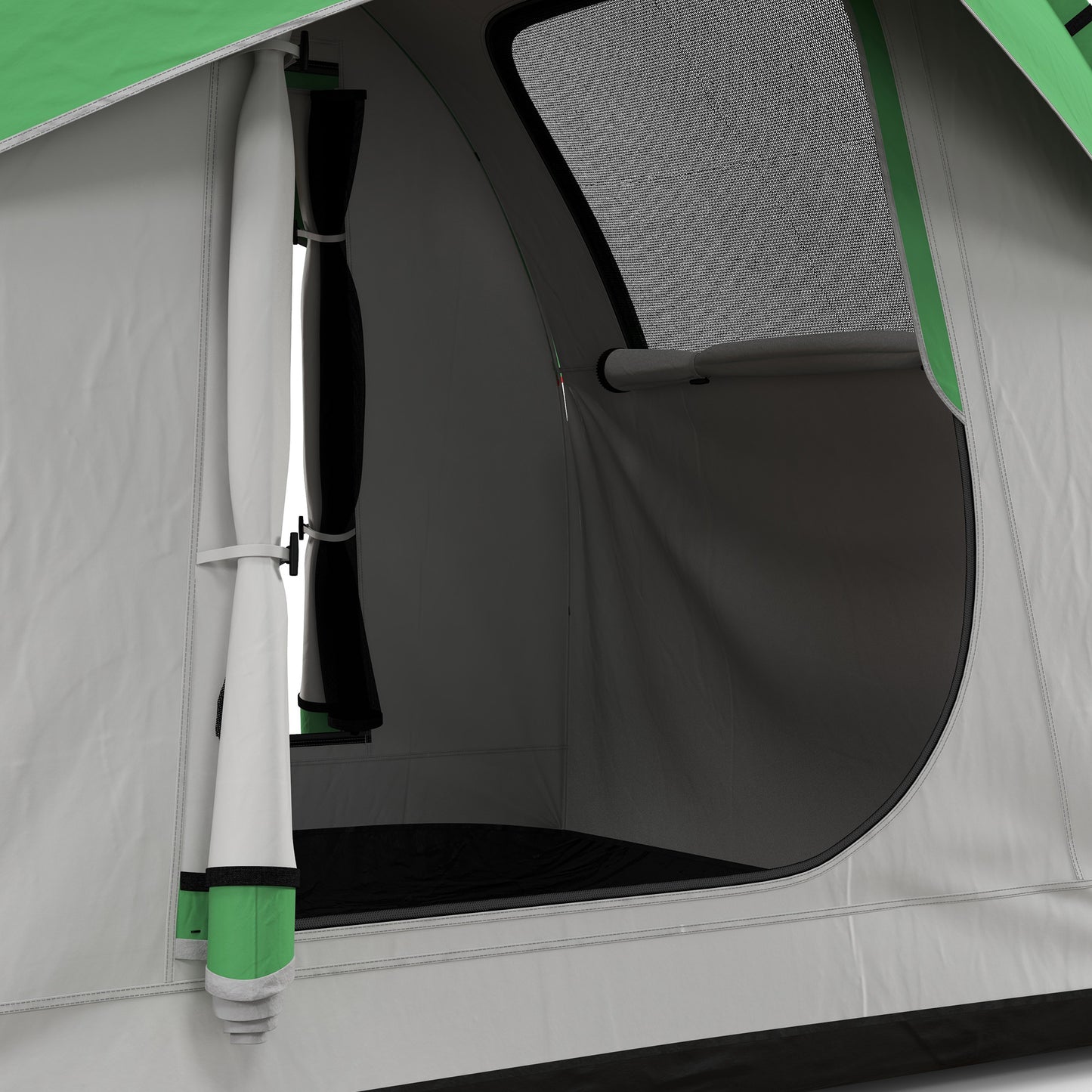 SUV Car Tent for Camping, Waterproof PU2000mm, 5 Man Tailgate Tent, for SUV Van Pickup, 2.4 x 2.1 m, Grey and Green