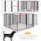 8 Panels Heavy Duty Dog Pen, 100cm Height Pet Playpen for Indoor Outdoor, Small Medium Large Dogs