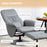 PU Leather Armchair and Footrest Swivel Recliner w/ Ottoman Light Grey