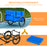 Steel Trailer for Bike, Bicycle Cargo Trailer with 65L Storage Box and Foldable Frame, Max Load 40KG, Blue