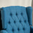 Manual Reclining Armchair Recliner with Footrest Blue