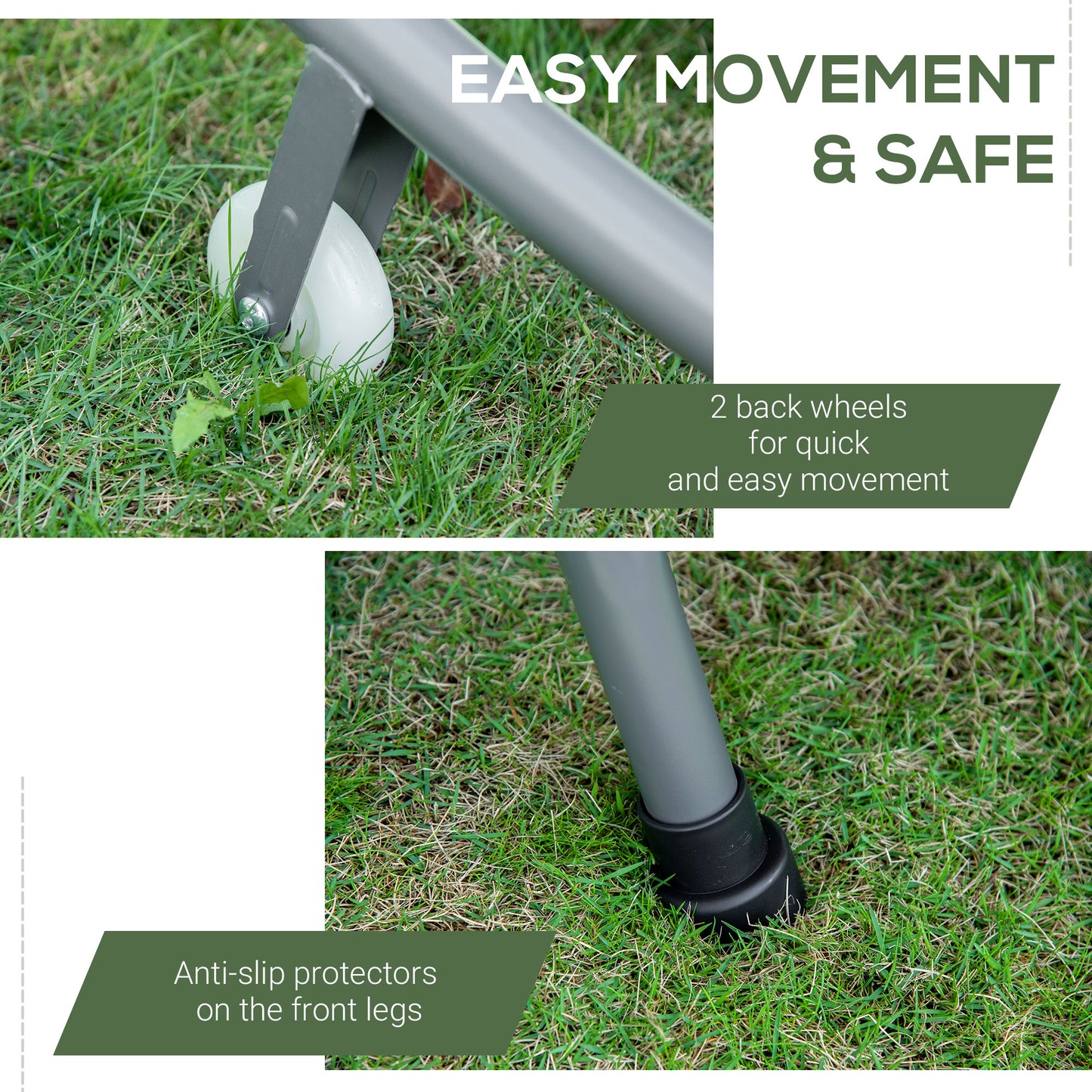 Garden Double Hammock Sun Lounger Day Bed Canopy 2 Pillows w/ Stand New