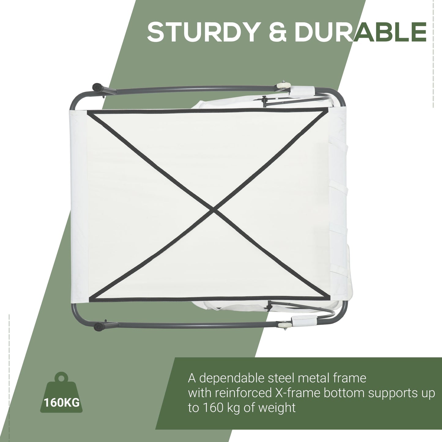 Garden Double Hammock Sun Lounger Day Bed Canopy 2 Pillows w/ Stand New