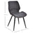 Dining Chairs Set of 2, PU Leather Upholstered Kitchen Chairs with Backs, Moulded Padded Seats and Steel Frame for Dining Room, Grey