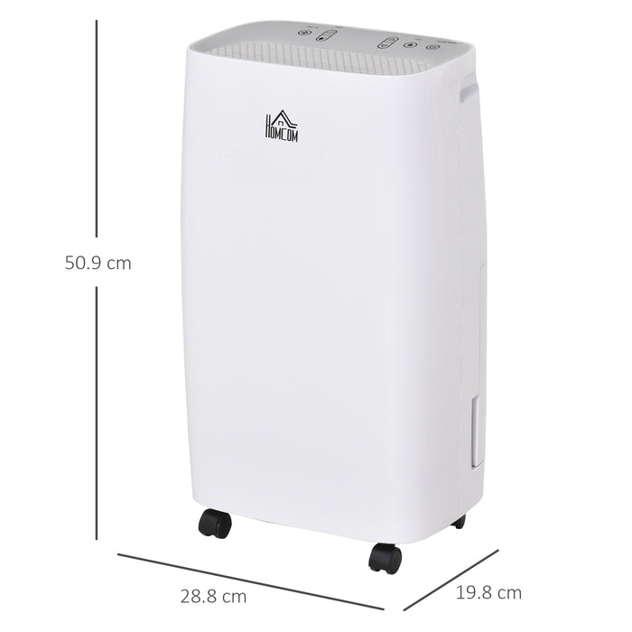 12L/Day 2500ml Dehumidifier for Home with 24H Timer and 2 Speed Modes