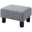 Linen Fabric Footstool Ottoman Cube with 4 Plastic Legs