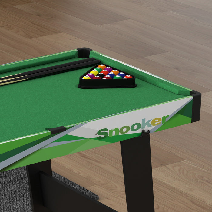 104cm Folding Pool Table with Cues, Balls, Chalk, Triangle, Brush