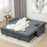 Reversible L-Shaped Sectional Sofa Bed with Cushions, Grey