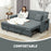 Reversible L-Shaped Sectional Sofa Bed with Cushions, Grey