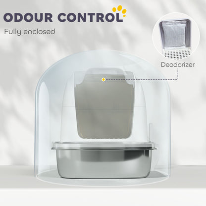 Stainless Steel Cat Litter Tray with Lid