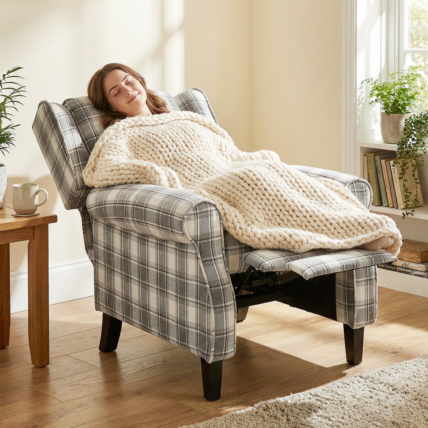 Recliner Chair for Living Room Wingback Chair with Padded Armrest