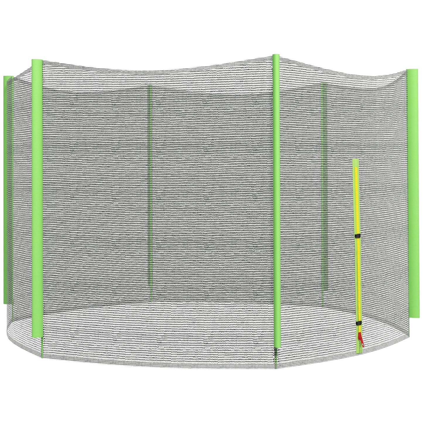 8ft Trampoline Net Replacement Safety Net with Zipped Door, Green