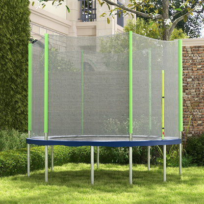 8ft Trampoline Net Replacement Safety Net with Zipped Door, Green