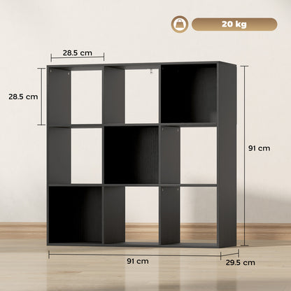 9 Cube Storage Unit Cabinet Bookcase Display Shelves, Black