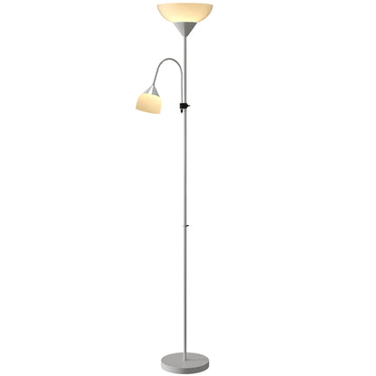Mother-Child Floor Lamp Duo Light with 3 Colour Temperatures, Silver