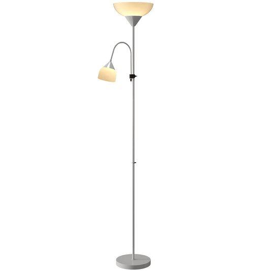 Mother-Child Floor Lamp Duo Light with 3 Colour Temperatures, Silver
