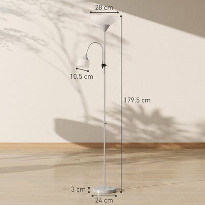 Mother-Child Floor Lamp Duo Light with 3 Colour Temperatures, Silver