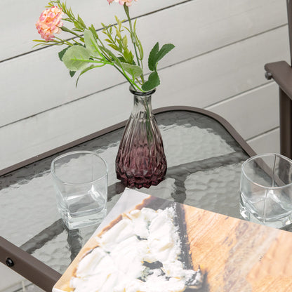 Garden Double Glider Rocking Chairs Gliding Love Seat with Middle Table Conversation Set Patio Backyard Relax Outdoor Furniture Beige