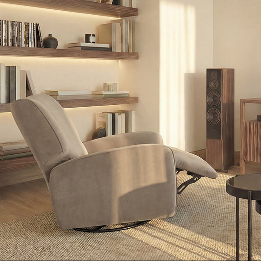 Valmont Swivel Recliner Armchair - Taupe