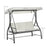 3 Seater Canopy Swing Chair Porch Hammock Bed Rocking Bench Cream White