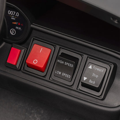 Kids Electric Ride on Police Car with Remote Control, Music, Horn, Siren Flashing Lights for 3-5 Years Old, Multicolour