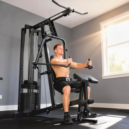 Multi Gym with Adjustable Seat & Back, 45kg Weight Stack