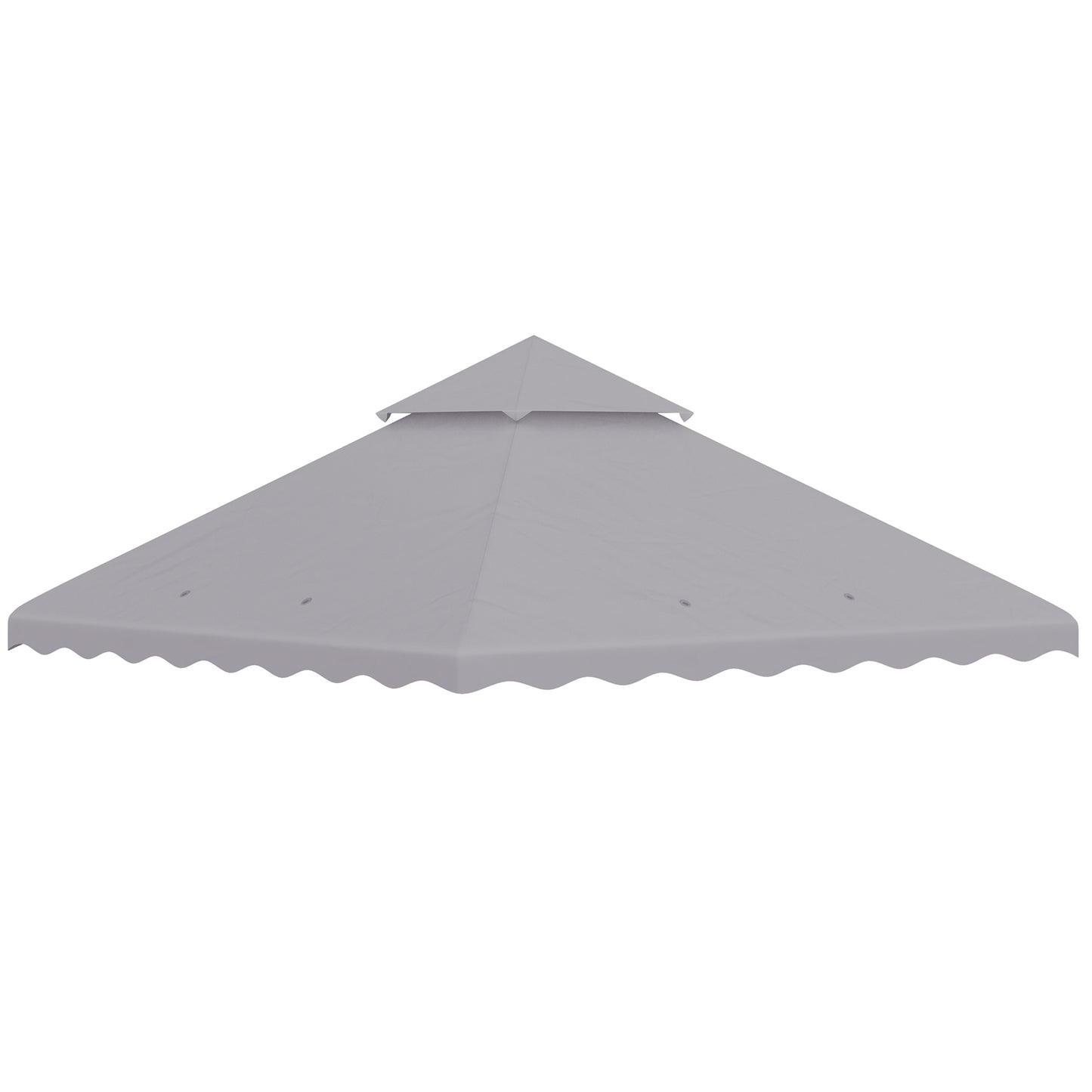 3 x 3 (m) Gazebo Canopy Replacement Covers, 2-Tier Gazebo Roof Replacement (TOP ONLY), Grey