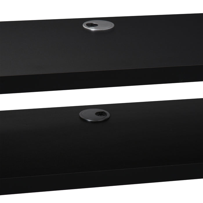 Wall Mounted Media Console, Floating TV Stand Component Shelf, Black