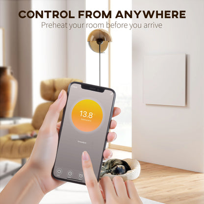 520W Smart Electric Heater, Wall Far Infrared Panel Radiator, White