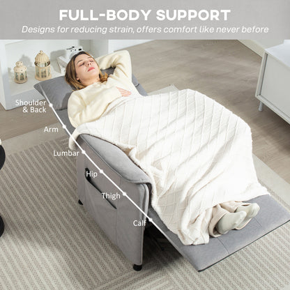 Electric Reclining Chair w/ Remote, Power Recliner for Elderly, Grey