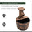 Wood Barrel Pump Patio Water Fountain Water Feature Electric Garden