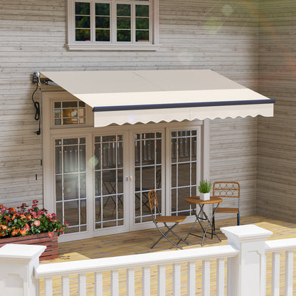 3.5 x 3(m) Electric Retractable Awning w/ Aluminium Frame Beige
