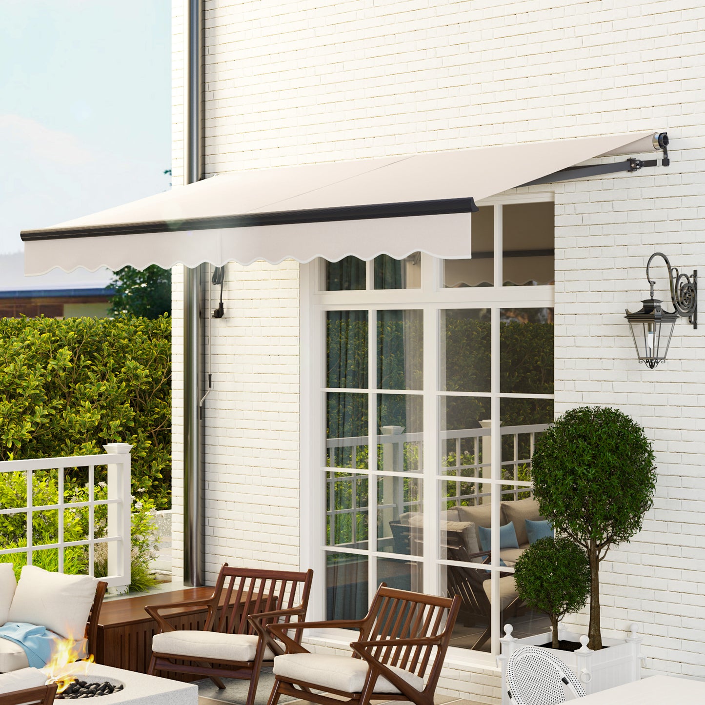 3.5 x 3(m) Electric Retractable Awning w/ Aluminium Frame Beige