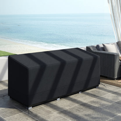 190x72x76cm Rectangular Patio Furniture Cover for Chairs Black