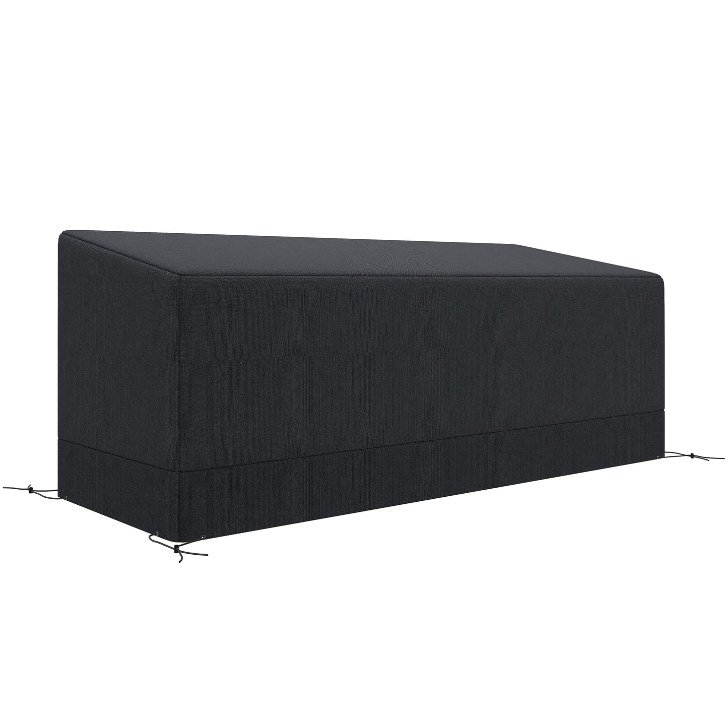 190x72x76cm Rectangular Patio Furniture Cover for Chairs Black