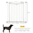 Metal 74-80cm Adjustable Pet Gate Safety Barrier w/ Auto-Close Door White