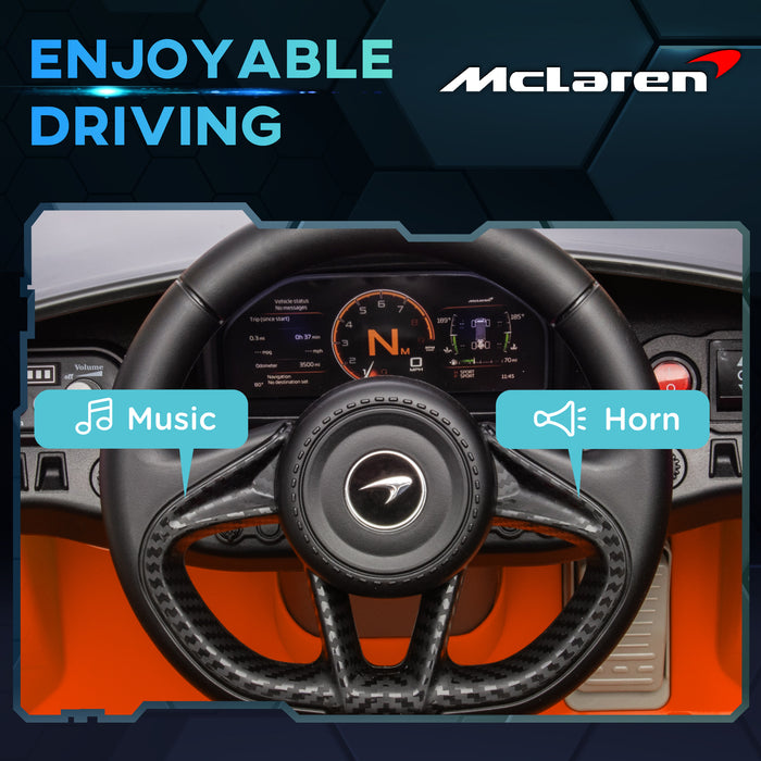 McLaren 765LT Licensed 12V Kids Ride on Car w/ MP3 Music Orange