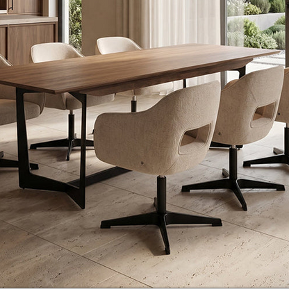 Voltra Chenille Swivel Chair with Auto Return - Taupe