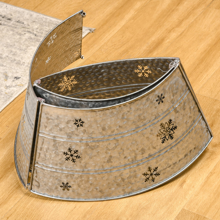 66cm Christmas Tree Collar with Hollow Snowflake Patterns Silver