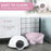 Large Cat Litter Box w/ Scoop, Front Entrance, 53 x 51 x 48cm - Pink