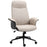 High Back Office Chair, Linen Fabric Computer Desk Chair with Armrests, Tilt Function, Adjustable Seat Height, Beige